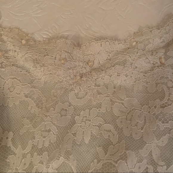 Vintage 60s Ice blue skirt lace bodice slip dress - Picture 5 of 13